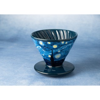 HARIO V60 名畫收藏系列 梵谷 星夜 02 陶瓷濾杯 手沖濾杯 咖啡濾杯【93咖啡】