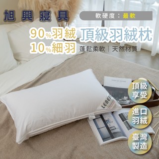 【旭興寢具】加拿大羽絨枕 五星級飯店 訂製枕 超好睡 羽枕高度 羽絨枕 羽毛枕 支撐枕 彈性佳 天然羽毛 抗菌表布 飯店