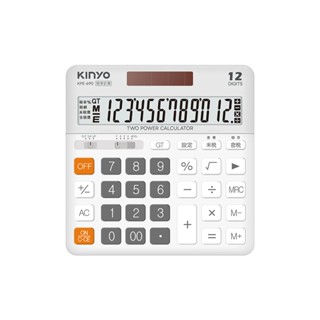 KINYO 12位元寬螢幕稅率計算機 傾斜視角 LCD寬螢幕 稅率計算 (公司貨)【和泰美妝】
