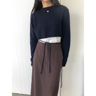 SaffronJoe【預購】正韓 韓國連線 高單店~多way穿法cp值高 針織保暖開扣罩衫 外套 設計感綁帶上衣 兩面穿