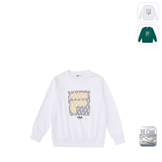【FILA】KIDS 孩童款 吸濕排汗 長袖上衣-白色 1TEX-8412-WT