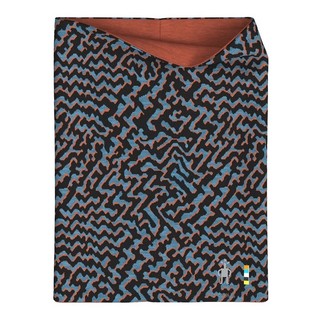 【戶外風】【Smartwool】Thermal 美麗諾羊毛雙面兩用短頸套 復古黑藍紋