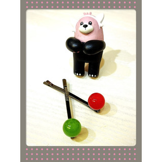 蘋狗🐶Grain de beaute簡約小紅小綠線夾，別夾