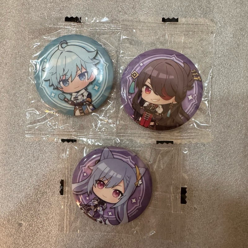￥My公仔￥ 日本限定 日版 原神 第二彈 稻妻城主題系列 重雲 北斗 扭蛋 徽章 人物馬口鐵 胸章 刻晴 五郎
