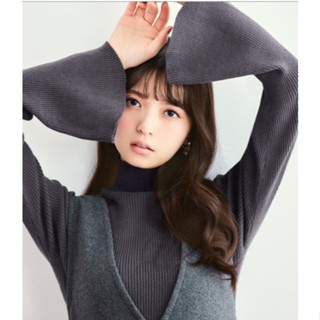 🎀ChienYa🎀日本GRL正品代購~高領喇叭袖羅紋針織上衣打底衫