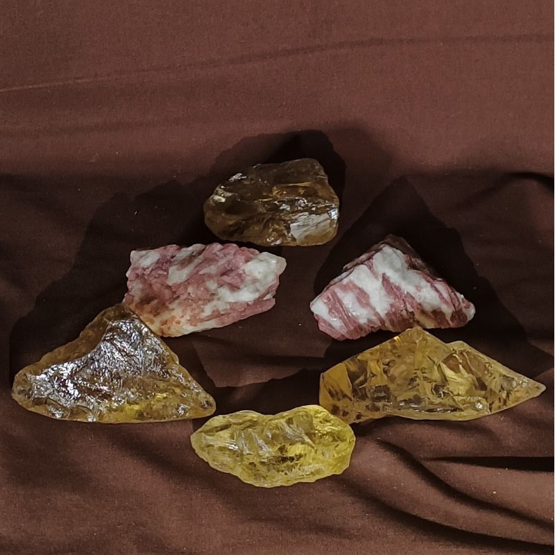 巴西 黃水晶 粉碧璽 紅碧璽 梅花碧璽 原礦 原石