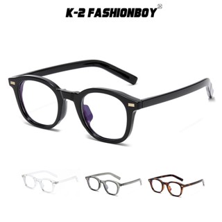【K-2】現貨 🇰🇷韓國 Raucohouse 方圓框造型鏡框 可換鏡片附盒 透明鏡框 方圓框 弧形金屬小標鏡框眼鏡