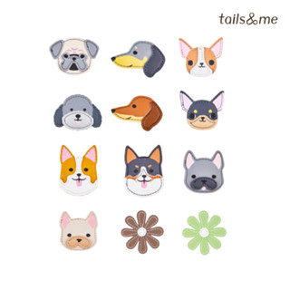 艾爾發寵物 | tails&me 尾巴與我 自然概念革配件 皮標 花系列 項圈牽繩 配件 項圈 牽繩 胸背帶 皮件