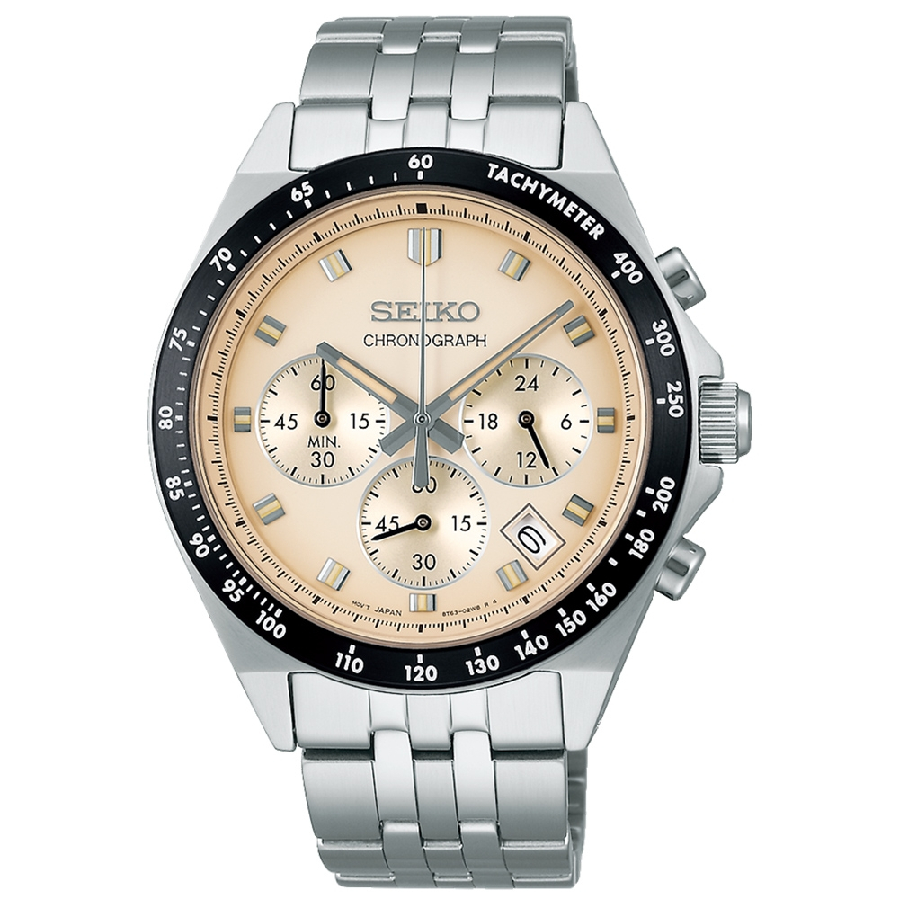 SEIKO 精工 都會紳士三眼計時手錶 送禮推薦-米白色(SBTR045J/8T63-02R0S)_SK032