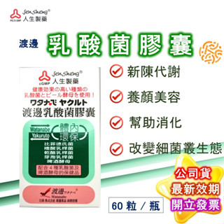 渡邊 乳酸菌膠囊 60顆/盒 公司貨 人生製藥 近江兄弟 益生菌 乳酸菌 人生製藥 人生 現貨