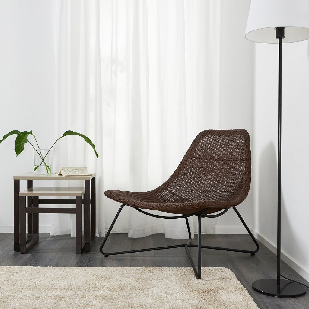絕版品/北歐LOFT風格IKEA宜家RÅDVIKEN躺椅休閒椅編織椅工作椅/82x79x73/二手八成新/特$3800