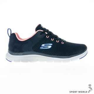 Skechers 女鞋 慢跑鞋 休閒鞋 避震 寬楦 FLEX APPEAL 4.0 藍【運動世界】149580WNVMT