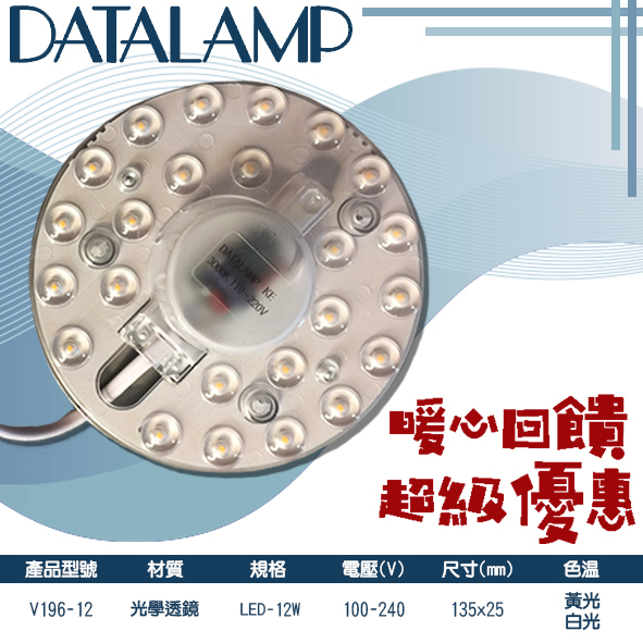 【阿倫旗鑑店】(SAV196-12)LED-12W磁吸式燈板 全電壓 採用OSRAM LED 適用浴室陽台燈