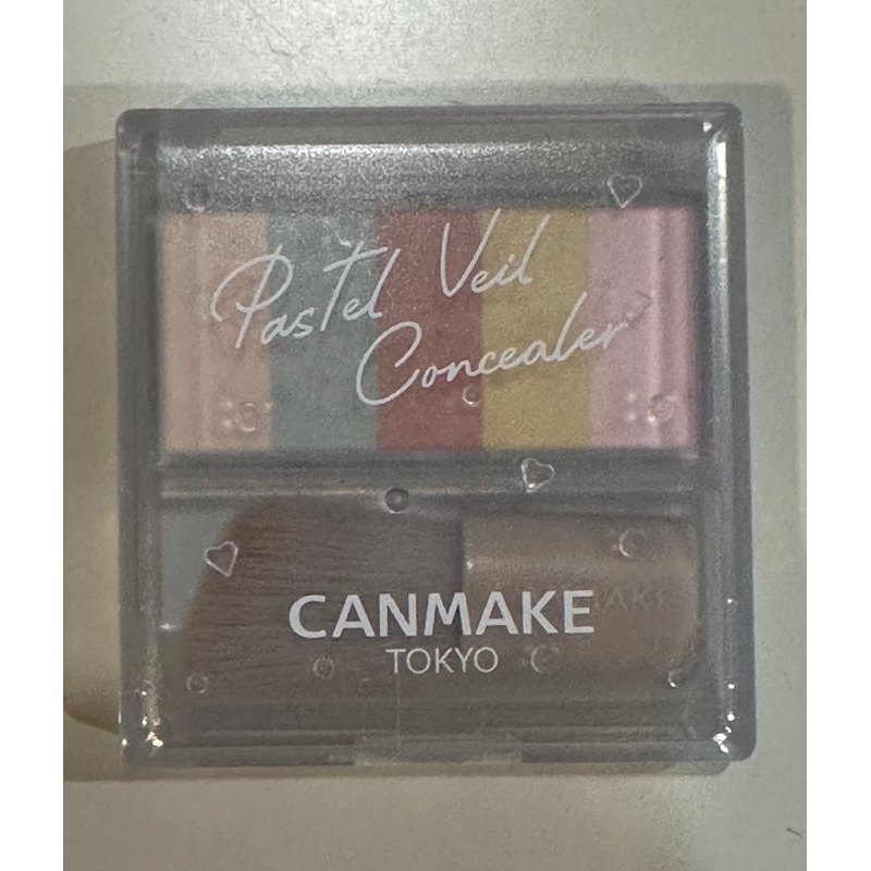 出清！日本 Canmake 數量限定 粉彩遮瑕調色盤 遮瑕膏 01亮米色 現貨 二手