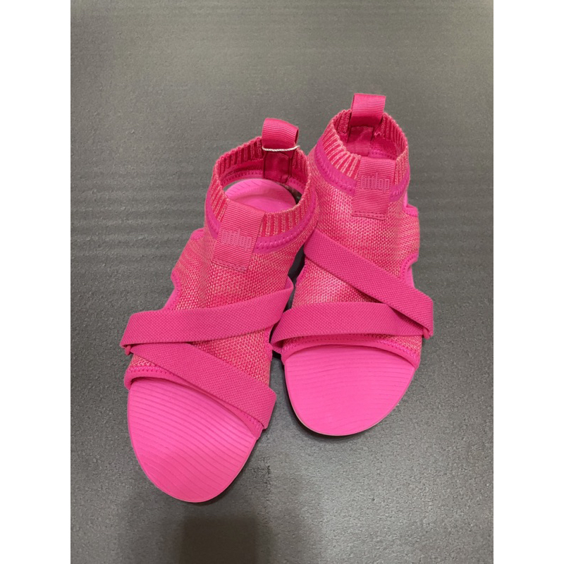 「雙11優惠」全新【FitFlop】 UBERKNIT™ Back-Strap Sandals針織涼鞋-粉紅/ 女