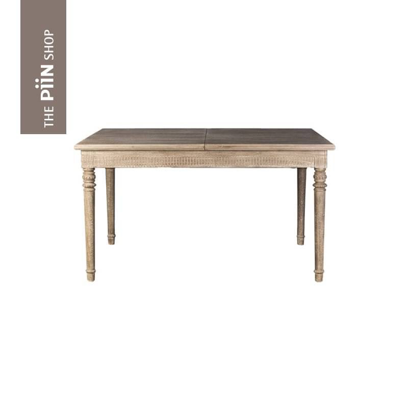 （基隆市七堵區自取）品東西 PiiN 古典風灰色實木大餐桌可伸縮140cm變換到180cm自取4折價位