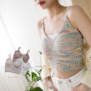 現貨-混色針織-罩杯背心 bra top 小可愛(2色)【390916】