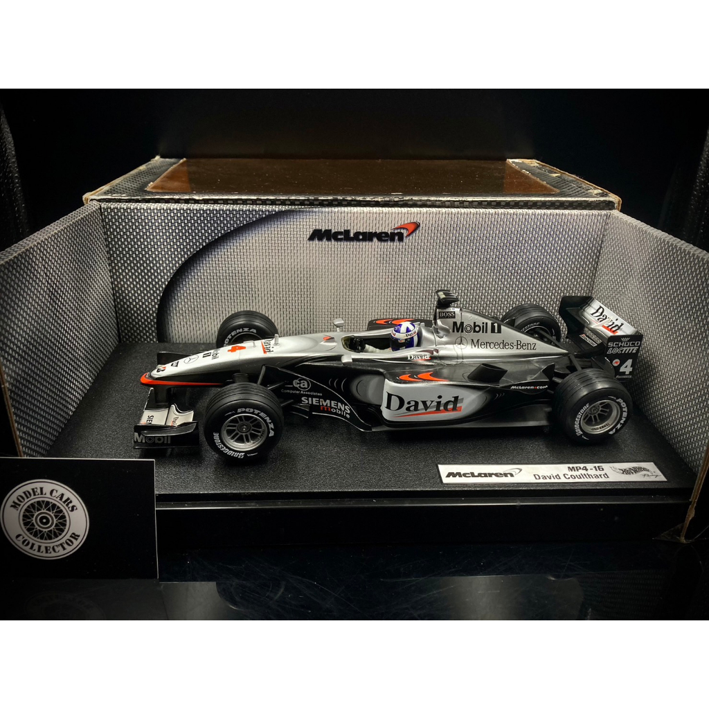 【收藏模人】Hotwheels McLaren F1 MP4-16 2001 David 麥拉倫 1/18 1/18