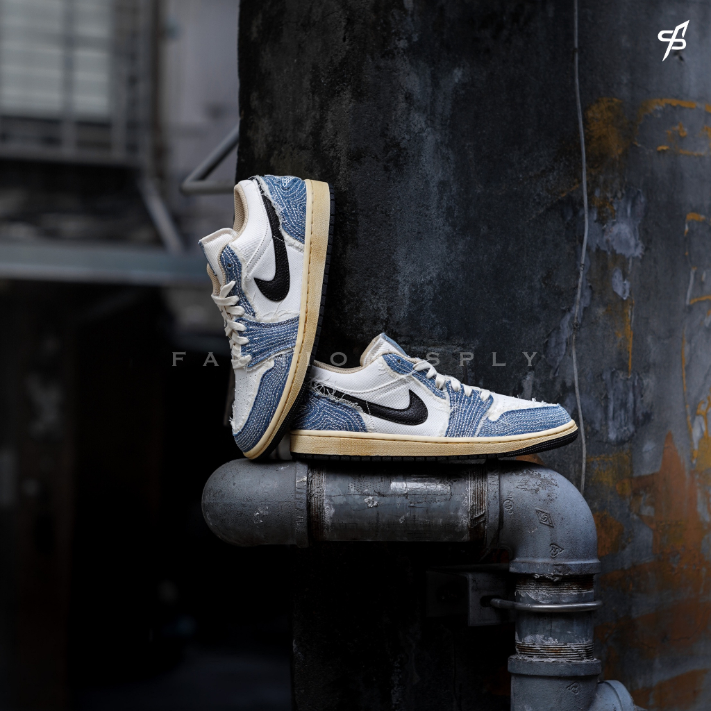 【Fashion SPLY】Air Jordan 1 Low SE WRMK Sashiko丹寧牛仔FN7670-493