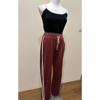 LULUS 黑白撞色無袖背心+歐美深粉雙條文長褲