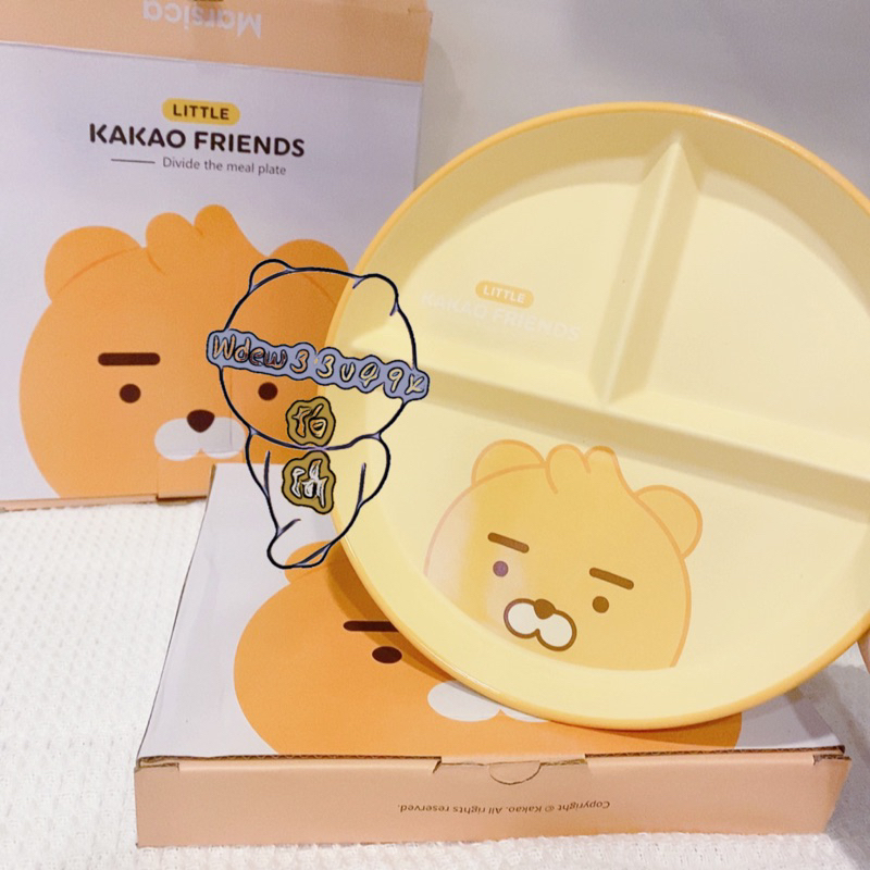 現貨出清   Kakao friends ryan 萊恩 中國授權 高溫健康瓷 陶瓷 分隔 圓盤 餐盤 盤子
