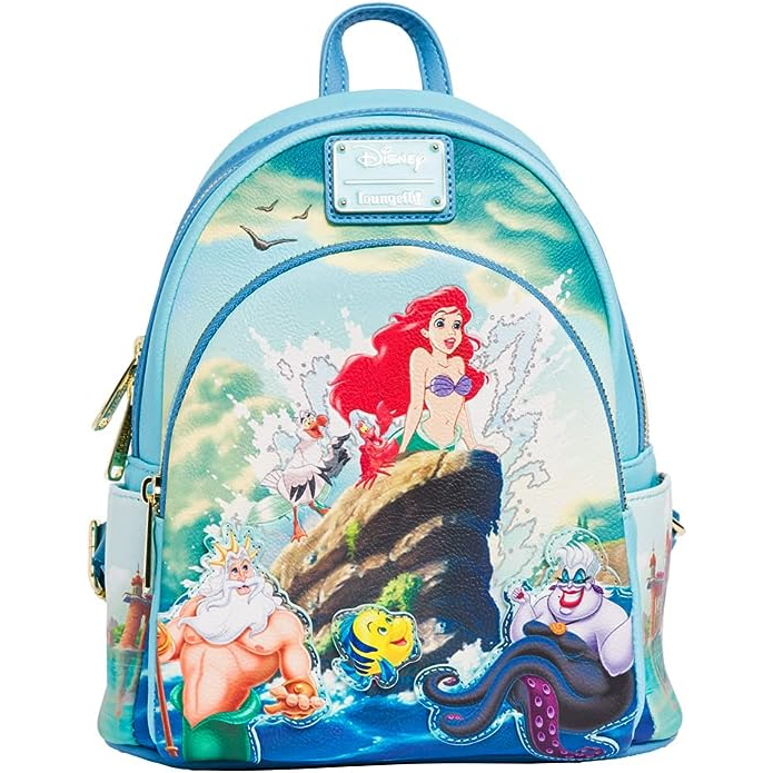預購🚀正貨🚀美國迪士尼 Loungefly Mermaid 小美人魚 烏蘇拉 兒童  兒童後背包 書包 背包 包包