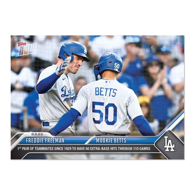 Betts/Freeman 球員卡 2023 MLB TOPPS NOW Card 663 道奇雙箭頭達陣60安