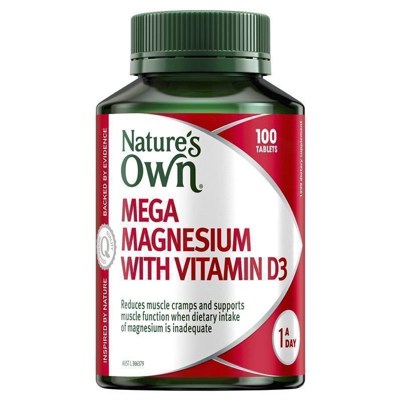 🎐黃小姐的異想世界🎐Natures Own Mega Magnesium With Vitamin D3 100片