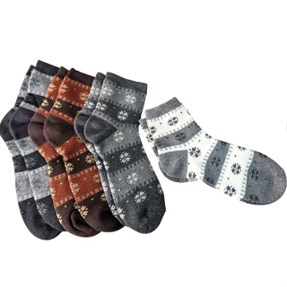 【MORRIES莫利仕】厚底暖襪菱格織花MR8002 聖誕襪 中筒襪 厚襪子 睡眠襪 可愛襪子 卡通襪子 聖誕襪子