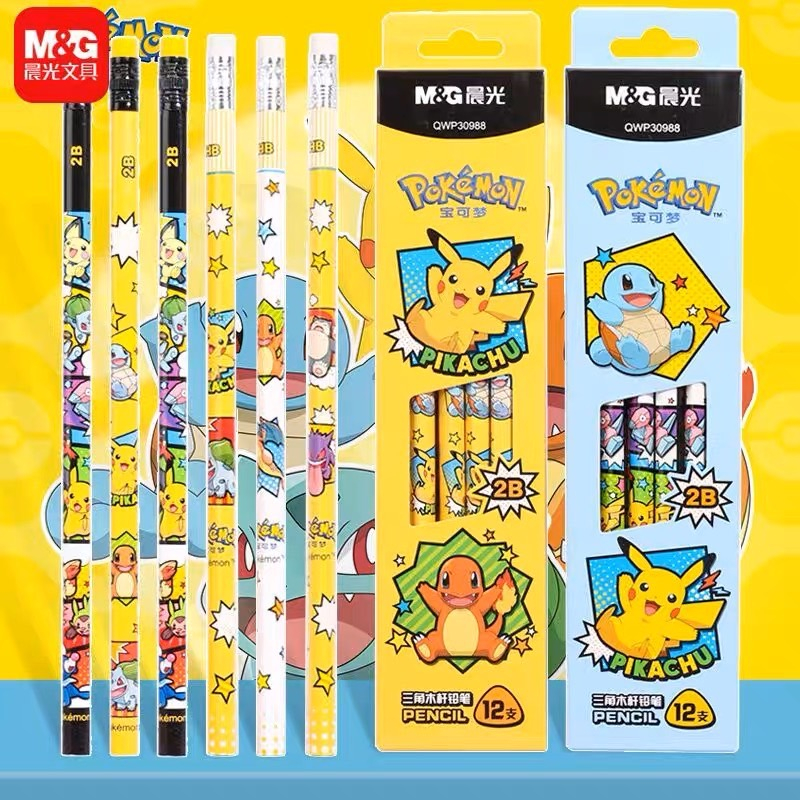 台灣現貨 Ｅ發票★晨光 寶可夢 皮卡丘 hb 2b 小學生鉛筆 鉛筆 三角筆桿 三角 小火龍