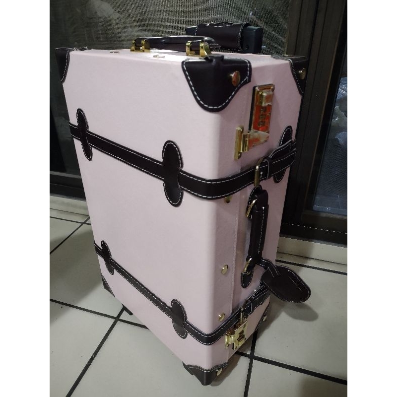 全新未使用 I-Primo 20吋 手工粉色復古 登機箱 行李箱