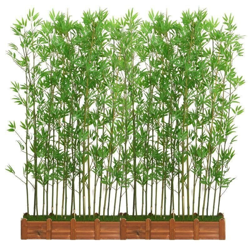 『汐檬』仿真竹子假竹子室內裝飾仿真植物隔斷屏風室外盆栽造景帶梢細毛竹