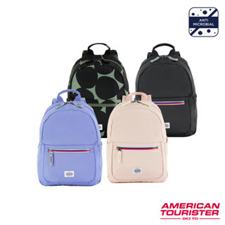 AT美國旅行者 AMERICAN TOURISTER後背包/雙肩包Avelyn極輕防潑水拉鍊休閒抗菌_黑/玫瑰/紫/圓點