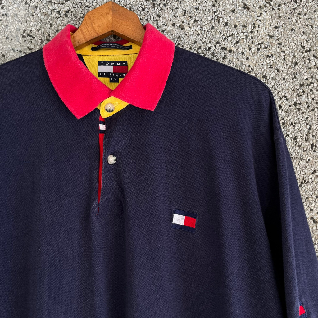 [Oldman Vintage]Tommy Hilfiger POLO衫 復古 短袖 古著 L號 TS48