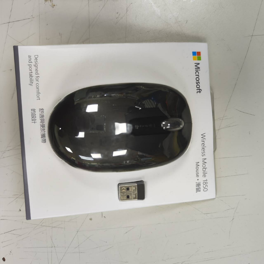 【Microsoft 微軟】 無線滑鼠1850 無線行動滑鼠黑色