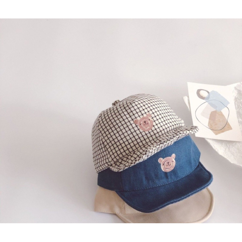 【預購】韓國熊寶寶造型 兒童鴨舌帽 軟布鴨舌帽 幼童帽子