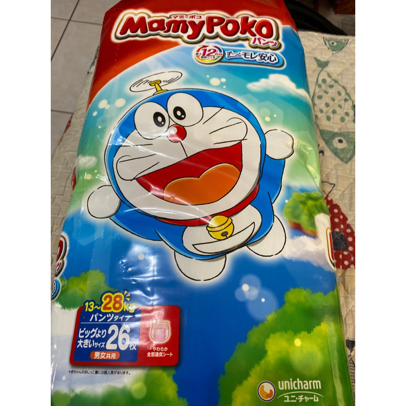 🌸全新🌸現貨 好市多Costco 日本境內滿意寶寶尿布 MamyPoko 輕巧褲 哆啦A夢可愛圖案