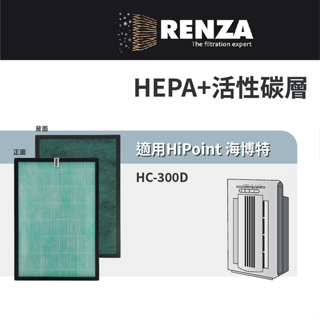 適用 HiPoint 海博特 HC-300D 空氣清淨機 高效HEPA+活性碳濾網 濾芯 濾心
