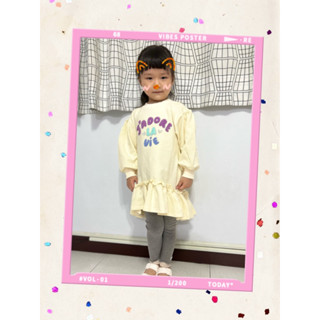 剩杏100(816)Fei Fei❤️2023秋冬新款❤️ 香水娜娜 81633 彩色英文下擺荷葉洋裝 90-140