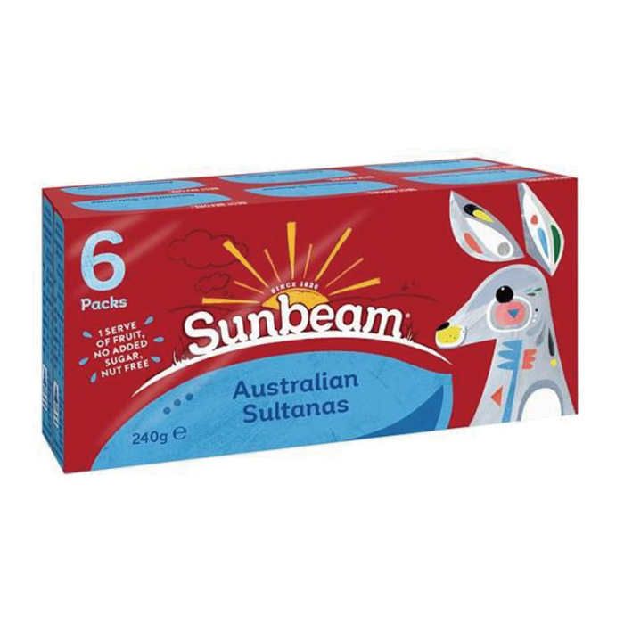 澳洲 Sunbeam 小紅盒葡萄乾6小盒入(蘇丹那)【效期8.23】