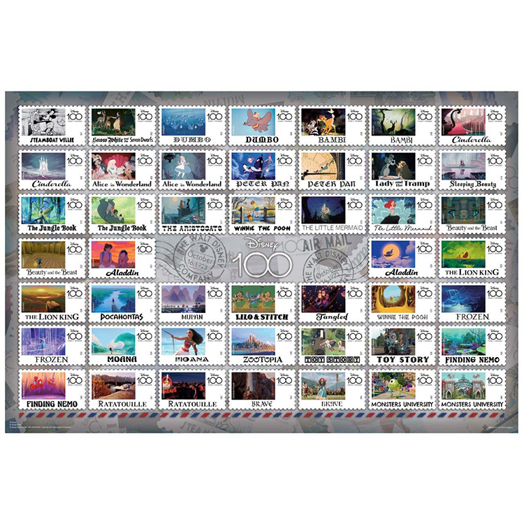 Disney 【迪士尼百年慶典】經典場景郵票拼圖1000片