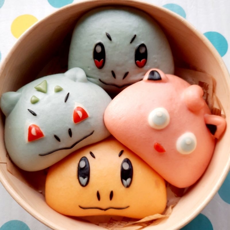 造型刈包 創意刈包 可愛圖案 經典角色 寶可夢 鮮奶 夾心 口味任選 ※靚媽咪手作坊※