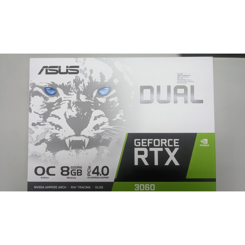 全新ASUS rtx3060華碩 DUAL-RTX3060-O8G-WHITE 雪原豹 3060