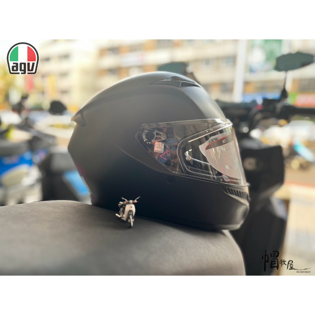 【帽牧屋】義大利 AGV K3 安全帽 全新改款 限量 雙D扣 藍牙耳機預留孔 消黑 全罩