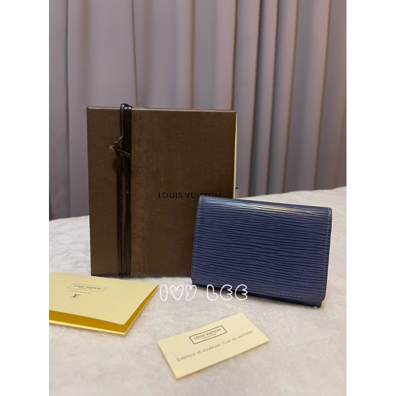 LOUIS VUITTON M5658G 紳士藍EPI 商務卡夾 卡包 名片夾 二手精品