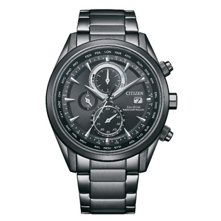CITIZEN星辰 GENT'S系列 AT8265-81E 空中之鷹光動能電波時計腕錶 黑色款43.0mm