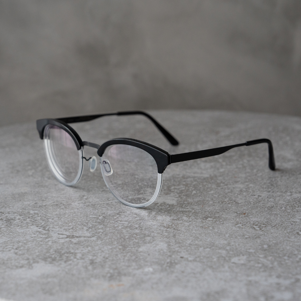 Hookon Jully AT-N05 韓國光學眼鏡 近視眼鏡 眼鏡 鏡框 眉框眼鏡 半框眼鏡 黑框眼鏡 粗框