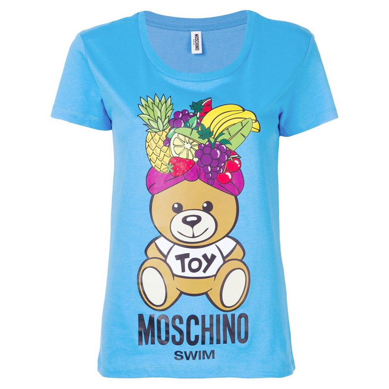 Moschino 水果熊短袖T恤 SWIM系列 Teddy Toy - 藍色