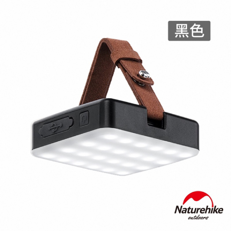 Naturehike 方月充電四段式LED露營燈 黑色 二手商品