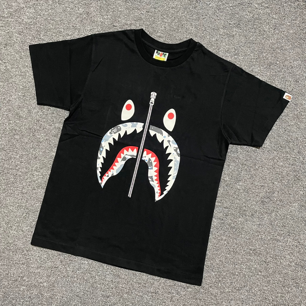 HT歐美精品✅Bape 胸口拉鍊款夜光鯊魚 短袖